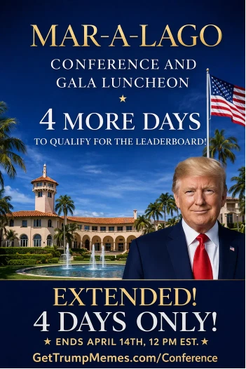 TRUMP meme coin event banner