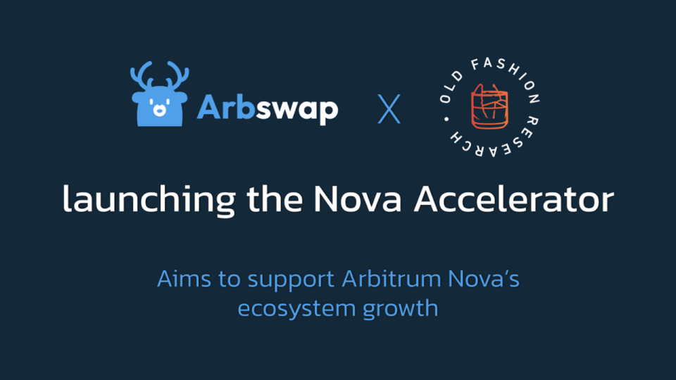 Arbswap Launches the Nova Accelerator to Support Arbitrum’s Ecosystem Growth – Press release Bitcoin News