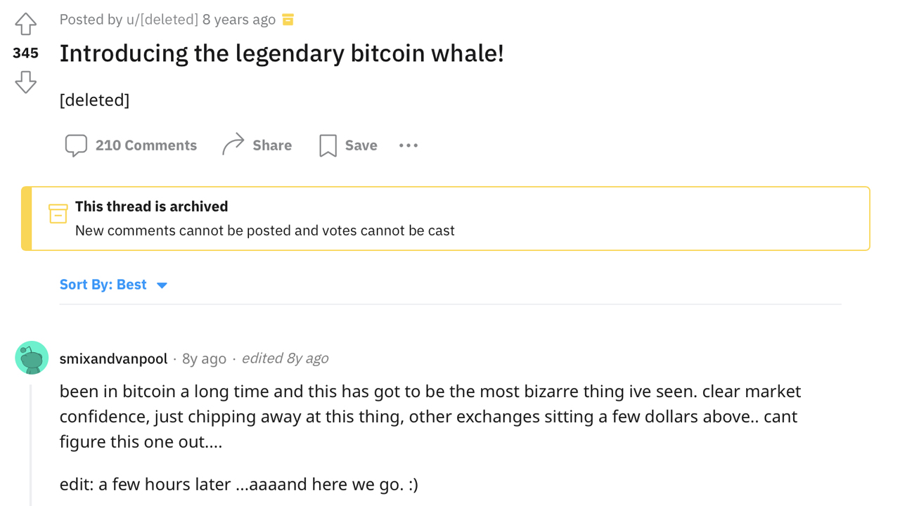 8 Years Ago Today: EdaFace Traders Slayed the Infamous Bear Whale Who Dumped 30,000 BTC in a Single Trade