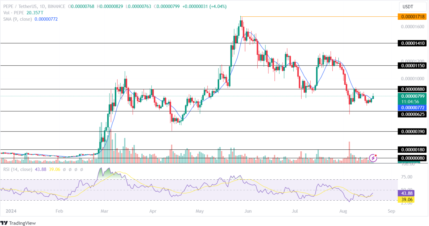 Pepe Coin Price Analysis 20-08-2024