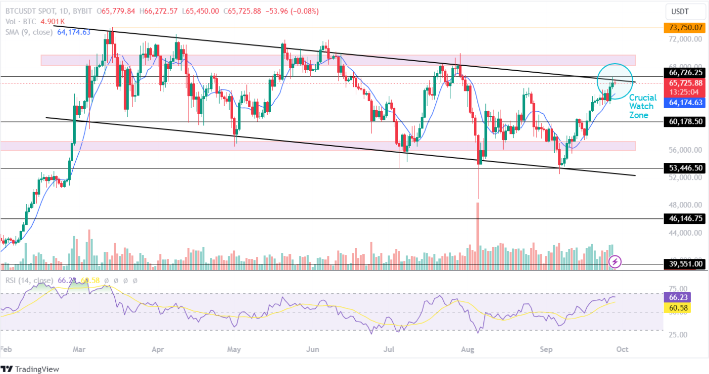 BTC Price Analysis 28th Sept 2024