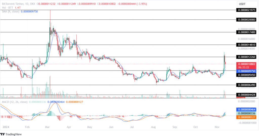 BitTorrent Price Analysis 13th November 2024