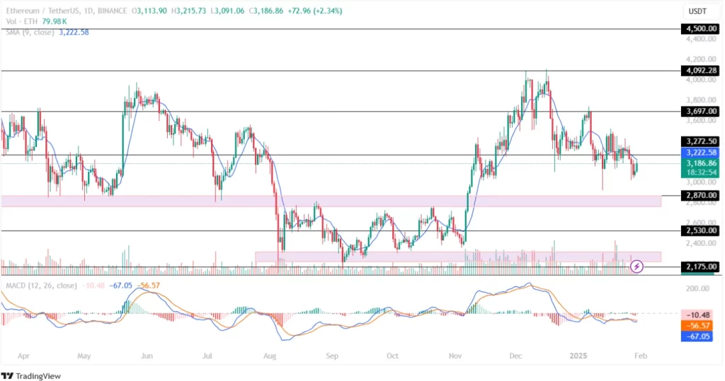 Ethereum Price Analysis 30th January 2025