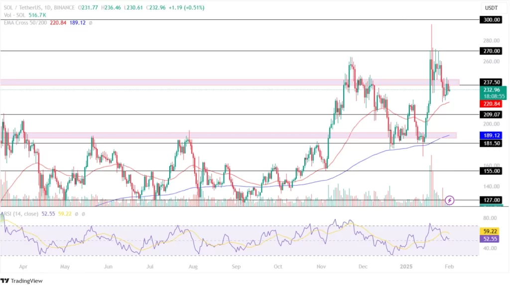 Solana Price Analysis 01st February 2025