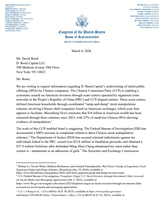 US lawmakers probe Dominari Securities,