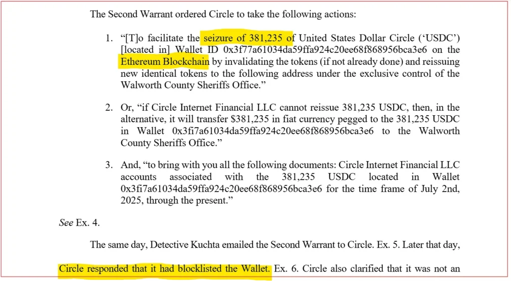 Circle Faces Criminal Contempt as USDC Recovery Order Sparks Legal Fight 