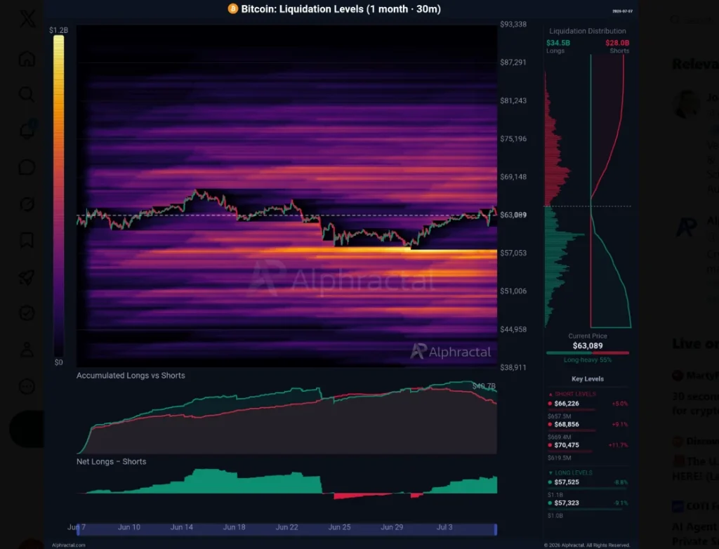 Alphractal CEO Warns: Crypto Market Faces Liquidation Risk as Excess Long Positions Raise Correction Fears